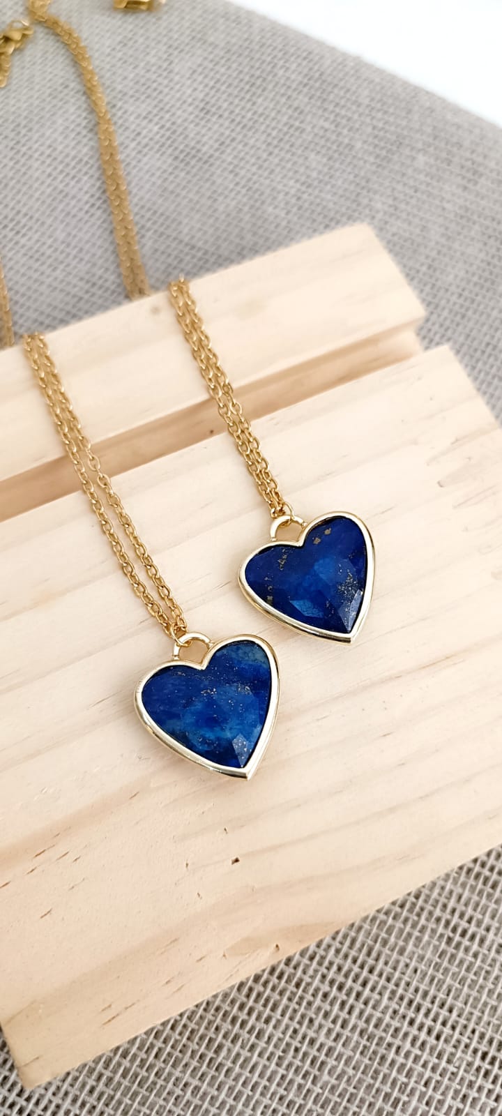 Collar corazón lapislázuli