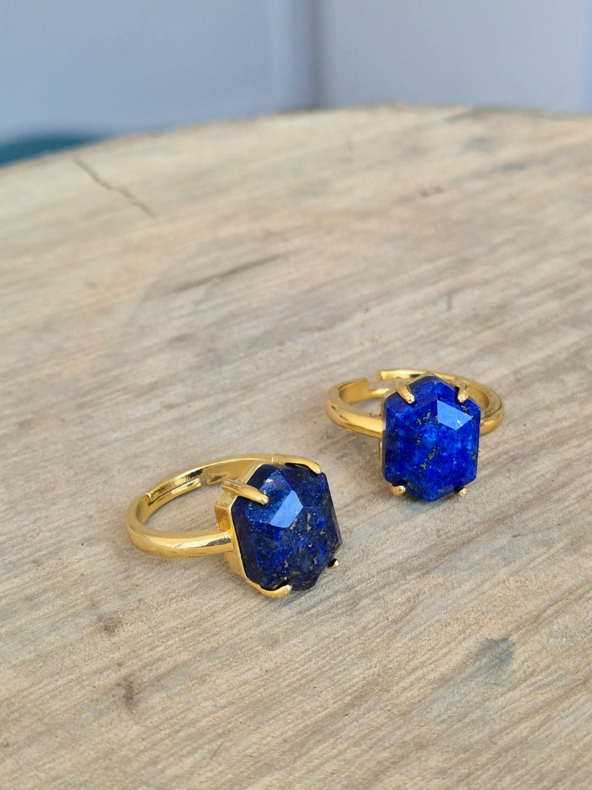 Anillo diamante lapislázuli
