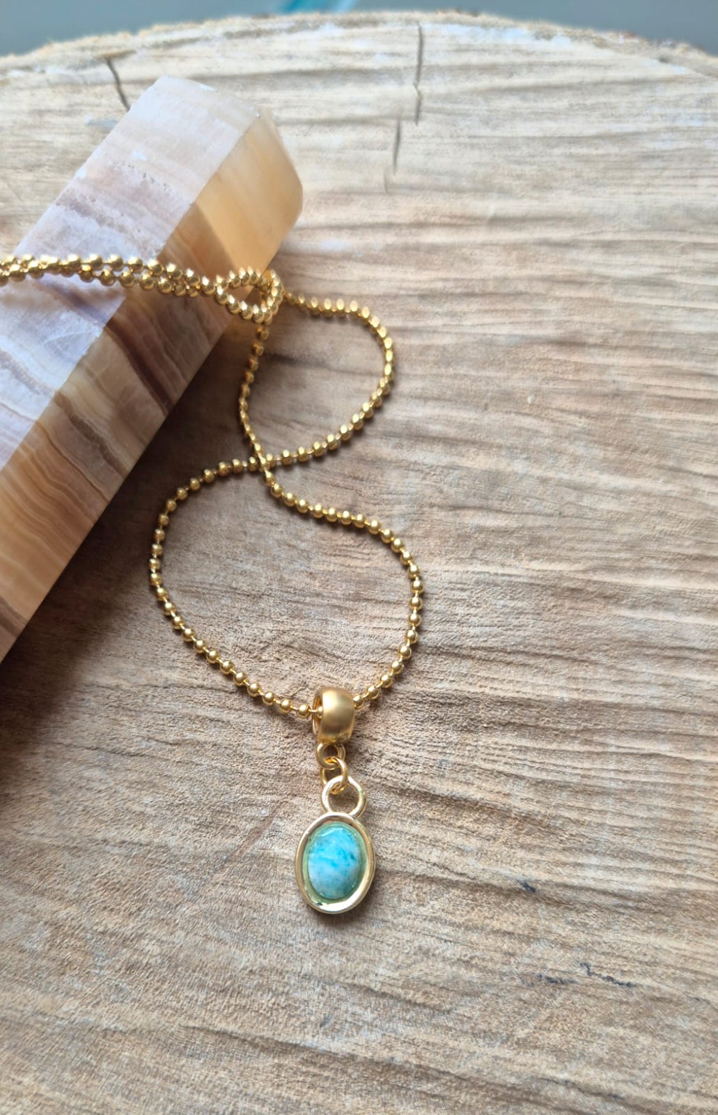 Collar mini amazonita