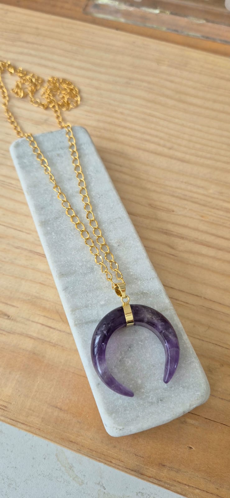 Collar luna amatista