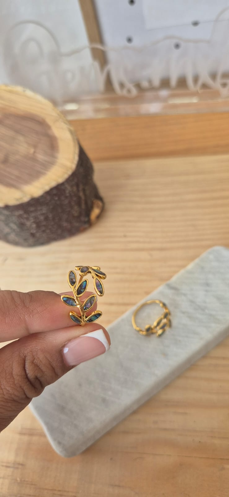 Anillo olivo abulón