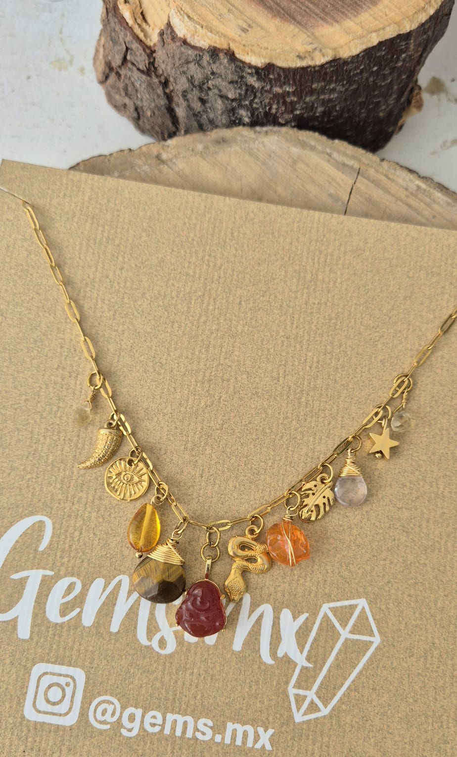 🚨 ÚNICA PIEZA Collar charms abundancia cornalina