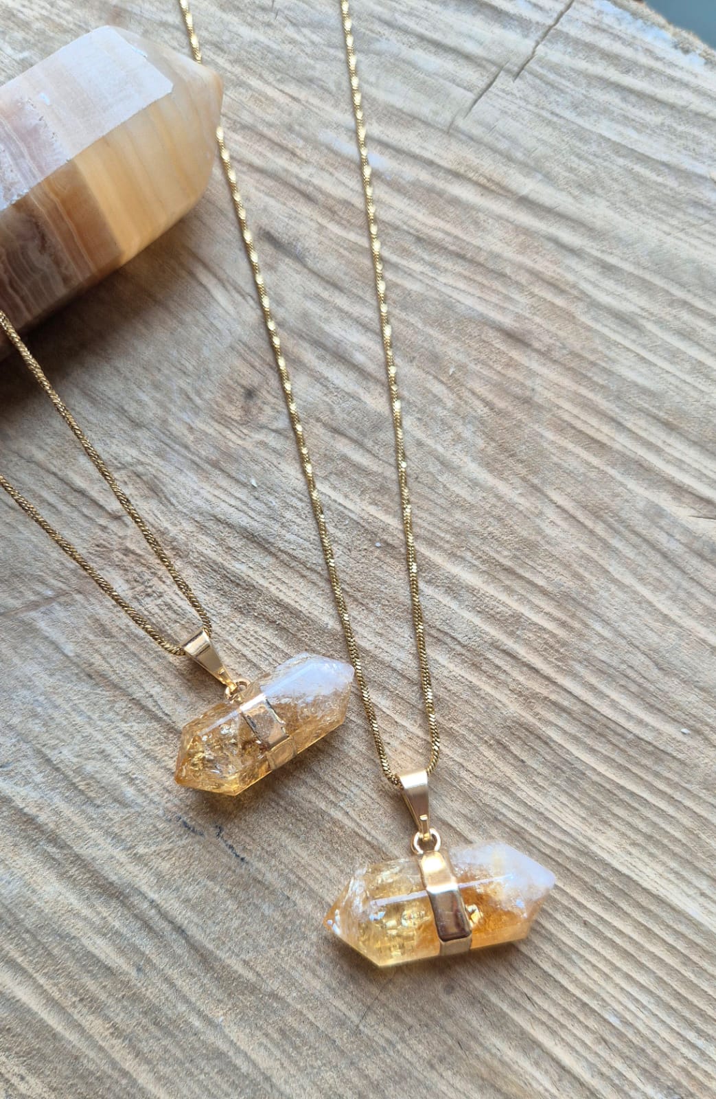 Collar largo doble punta citrino