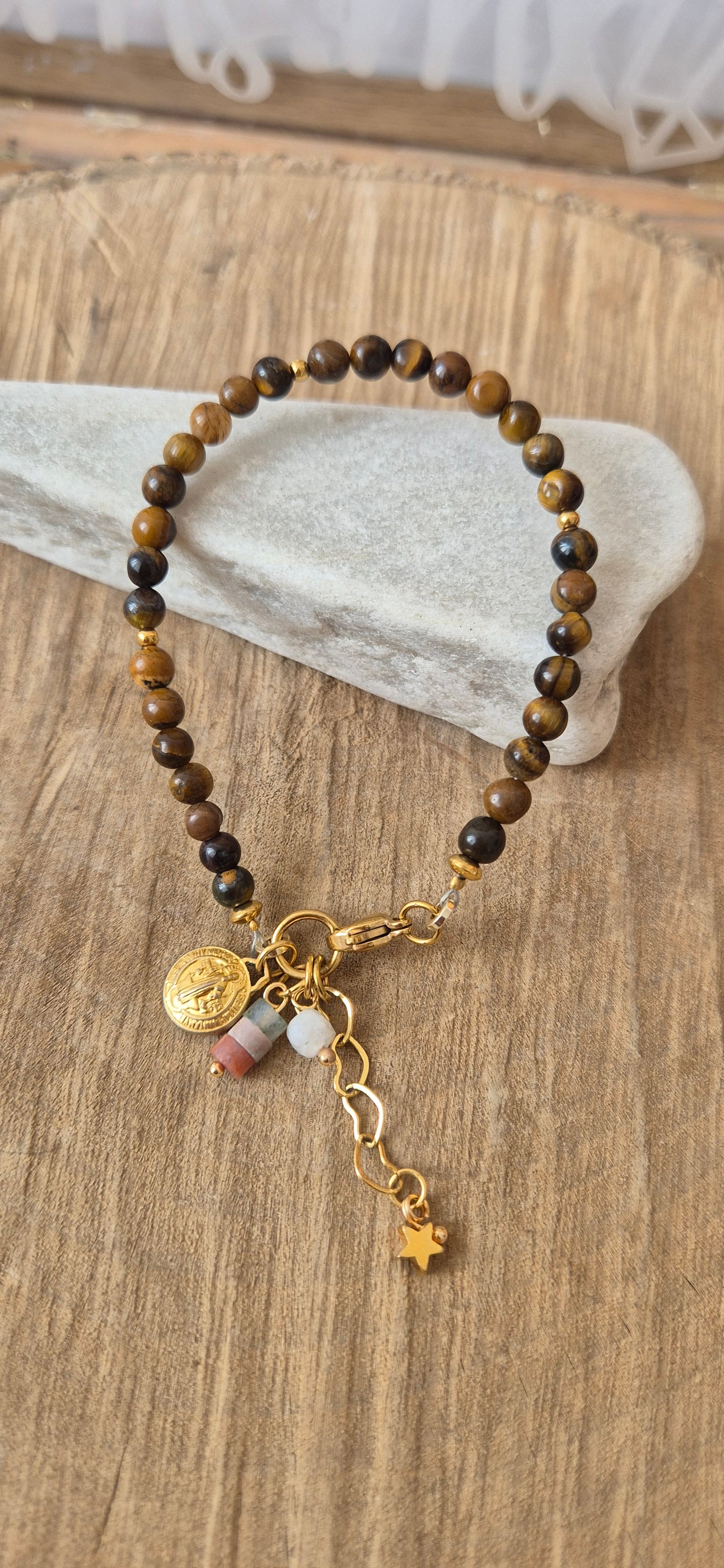 Pulsera ojo de tigre San Benito