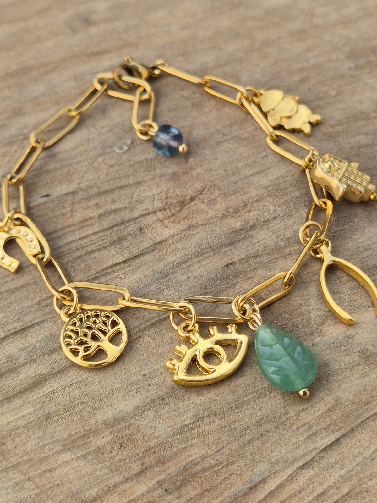 Pulsera de la buena fortuna con jade