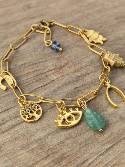 Pulsera de la buena fortuna con jade