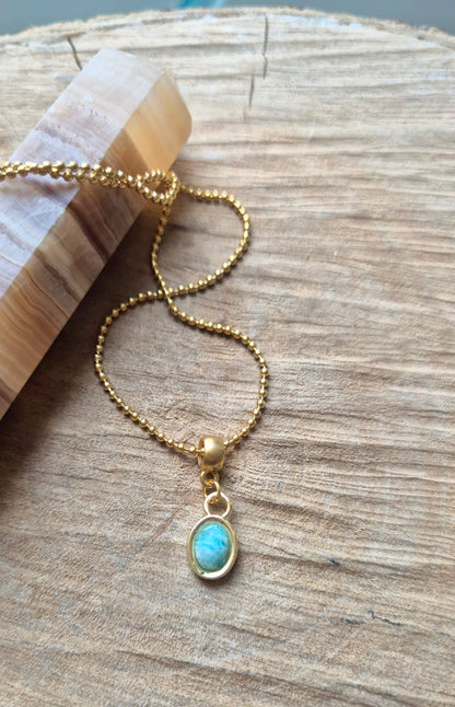 Collar mini amazonita