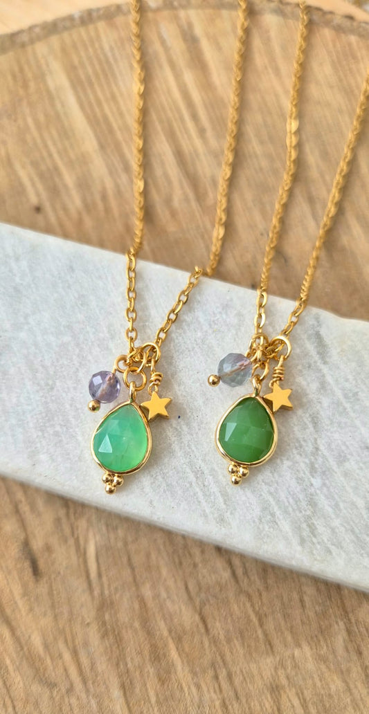 Collar mini crisoprasa