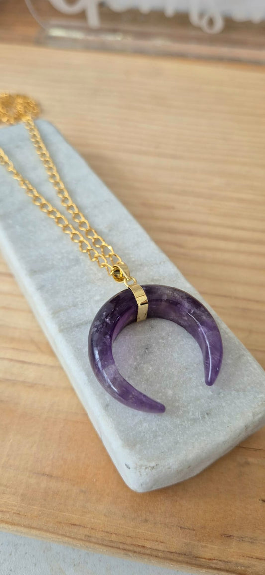 Collar luna amatista