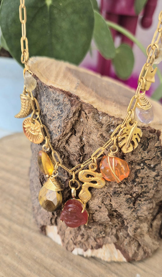 🚨 ÚNICA PIEZA Collar charms abundancia cornalina