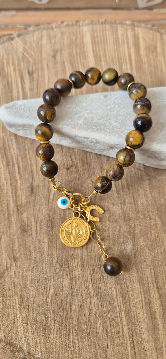 Pulsera ojo de tigre San Benito