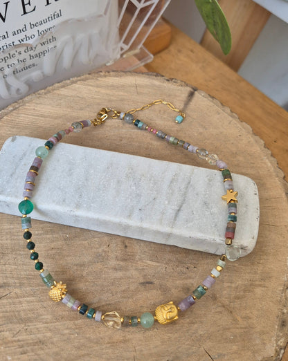 Choker ágata verde