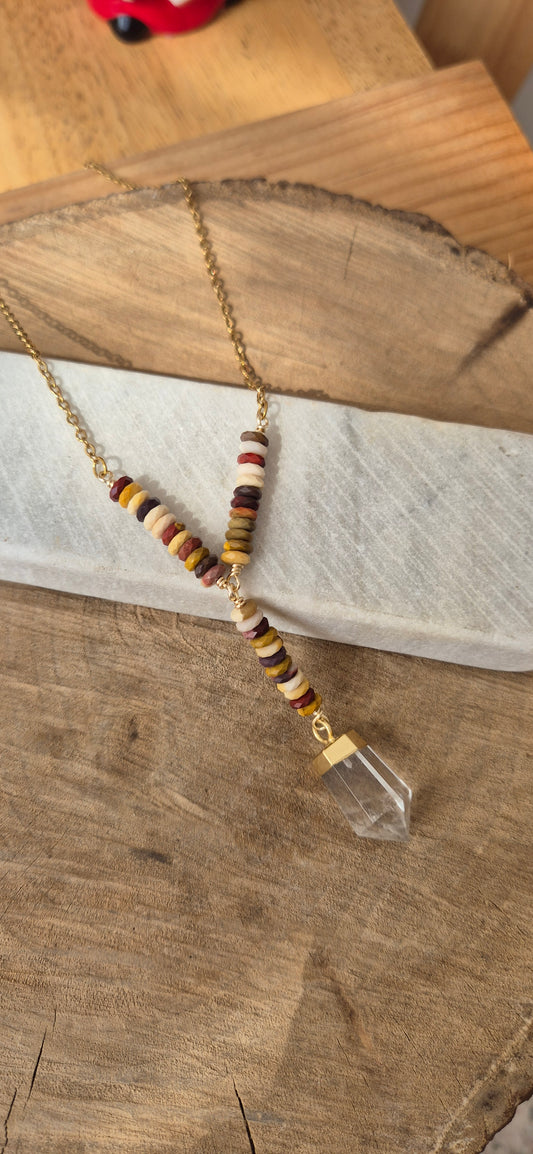 Collar jaspe mokaita