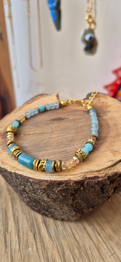 Pulsera aguamarina