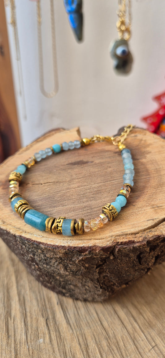Pulsera aguamarina