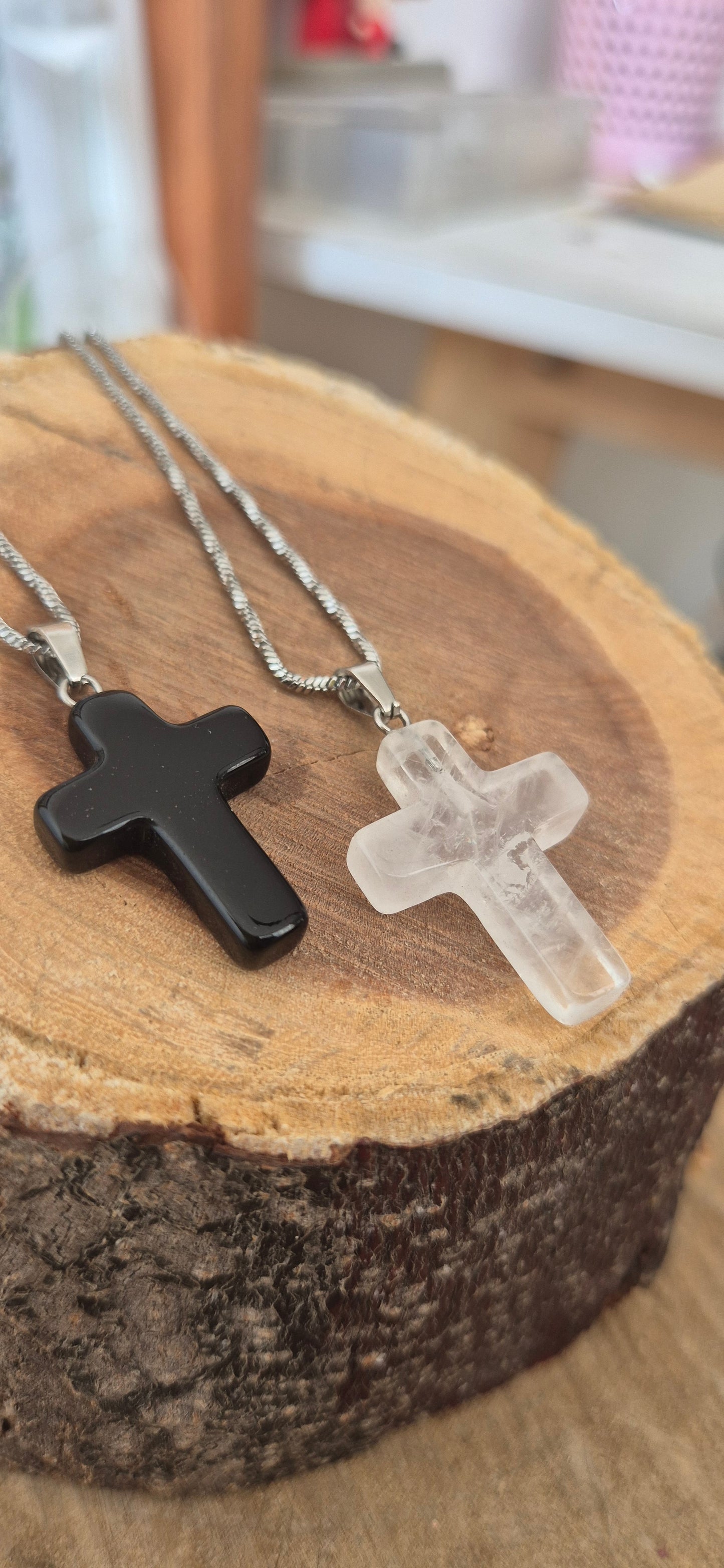 Collar cruz cuarzo